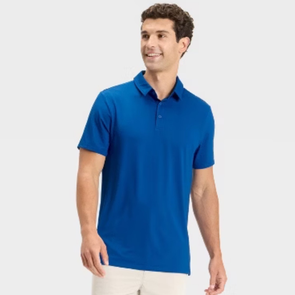 Tee Time Blue Performance Polo – Size Medium